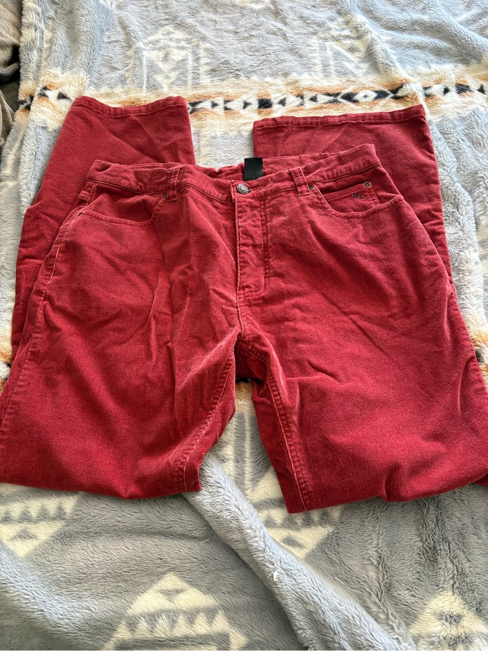 Harley-Davidson Women's Boot Cut Jeans in Red Corduroy